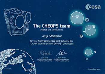 highly commended design in ESA Cheops Rocket Logo Competition